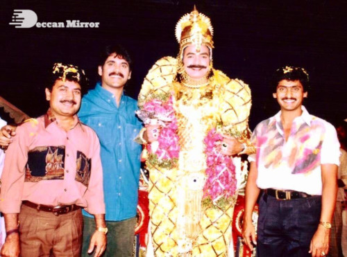 Stills from Ghatotkachudu shooting