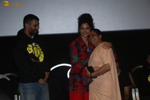 Ghoomer cast Abhishek Bachchan and Saiyami Kher interact with the specially abled children at PVR in Bandra