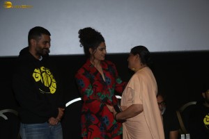 Ghoomer cast Abhishek Bachchan and Saiyami Kher interact with the specially abled children at PVR in Bandra