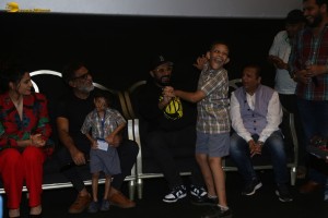 Ghoomer cast Abhishek Bachchan and Saiyami Kher interact with the specially abled children at PVR in Bandra