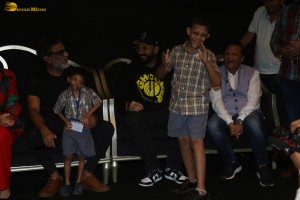 Ghoomer cast Abhishek Bachchan and Saiyami Kher interact with the specially abled children at PVR in Bandra