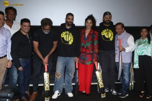 Ghoomer cast Abhishek Bachchan and Saiyami Kher interact with the specially abled children at PVR in Bandra