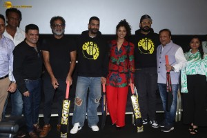 Ghoomer cast Abhishek Bachchan and Saiyami Kher interact with the specially abled children at PVR in Bandra