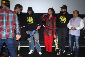 Ghoomer cast Abhishek Bachchan and Saiyami Kher interact with the specially abled children at PVR in Bandra