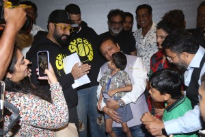 Ghoomer cast Abhishek Bachchan and Saiyami Kher interact with the specially abled children at PVR in Bandra