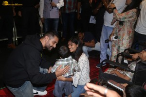 Ghoomer cast Abhishek Bachchan and Saiyami Kher interact with the specially abled children at PVR in Bandra