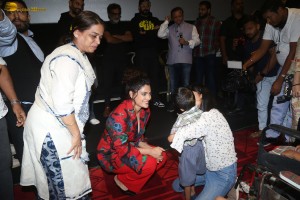 Ghoomer cast Abhishek Bachchan and Saiyami Kher interact with the specially abled children at PVR in Bandra