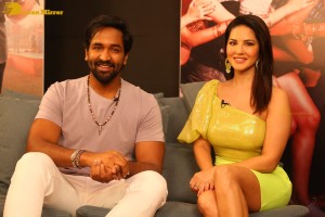 Telugu movie Ginna pre-teaser press meet attended by vishnu manchu and payal rajput and sunny leone