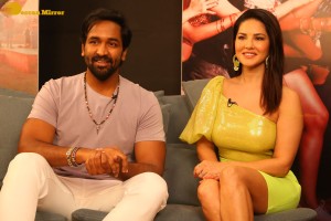 Telugu movie Ginna pre-teaser press meet attended by vishnu manchu and payal rajput and sunny leone