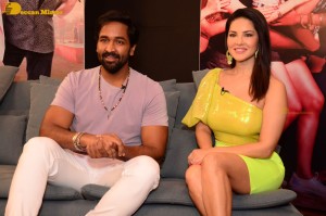 Telugu movie Ginna pre-teaser press meet attended by vishnu manchu and payal rajput and sunny leone