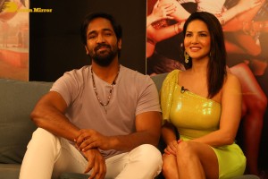 Telugu movie Ginna pre-teaser press meet attended by vishnu manchu and payal rajput and sunny leone