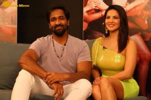 Telugu movie Ginna pre-teaser press meet attended by vishnu manchu and payal rajput and sunny leone