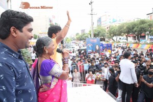 Actress Nivetha Pethuraj and YouTube personality Gangavva launch Gismat Restaurant at A.S.Rao Nagar