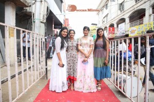 Actress Nivetha Pethuraj and YouTube personality Gangavva launch Gismat Restaurant at A.S.Rao Nagar