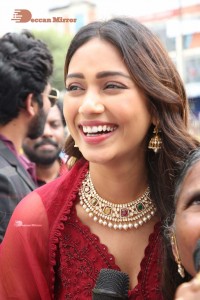 Actress Nivetha Pethuraj and YouTube personality Gangavva launch Gismat Restaurant at A.S.Rao Nagar