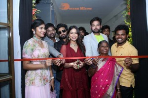 Actress Nivetha Pethuraj and YouTube personality Gangavva launch Gismat Restaurant at A.S.Rao Nagar