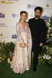 Global Peace Honours 2025 attended by Mukesh and Nita Ambani, Rakul Preet Singh, Ranveer Singh, Isha Koppikar, and others