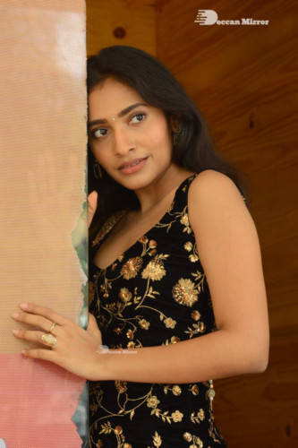 Telugu Actress Gnaneswari Kandregula in a black salwar dress