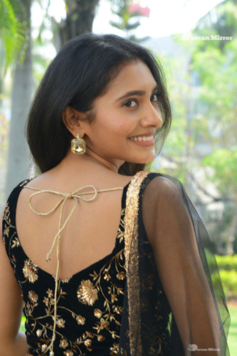 Telugu Actress Gnaneswari Kandregula in a black salwar dress