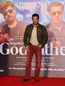 Godfather Hindi Trailer Launch attended by Salman Khan and Chiranjeevi