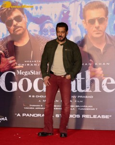 Godfather Hindi Trailer Launch attended by Salman Khan and Chiranjeevi