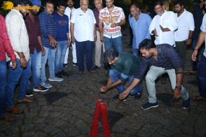 Godfather movie success celebration by Chiranjeevi, Mohan Raja, R B Choudary and Thaman