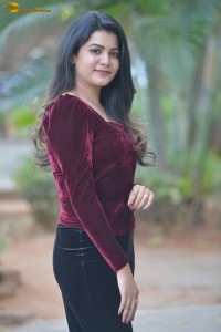 actres goldie nissy photoshoot in a maroon velvet top