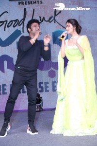 Keerthy Suresh and Ram Charan Teja at the movie ‘Good Luck Sakhi’ Pre-Release