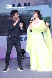 Keerthy Suresh and Ram Charan Teja at the movie ‘Good Luck Sakhi’ Pre-Release