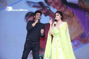 Keerthy Suresh and Ram Charan Teja at the movie ‘Good Luck Sakhi’ Pre-Release