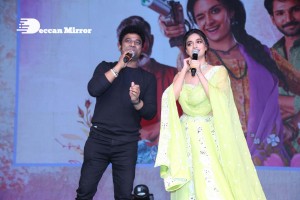 Keerthy Suresh and Ram Charan Teja at the movie ‘Good Luck Sakhi’ Pre-Release