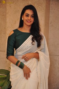 actress Gopika Udayan cute in a white saree