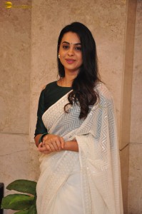 actress Gopika Udayan cute in a white saree