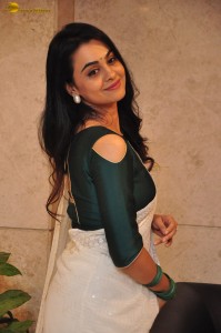 actress Gopika Udayan cute in a white saree