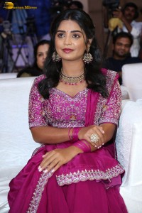 actress gouri kishan in a pink lehenga choli attending a movie function