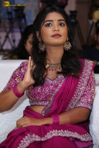 actress gouri kishan in a pink lehenga choli attending a movie function