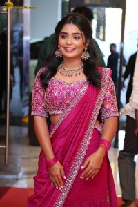 actress gouri kishan in a pink lehenga choli attending a movie function