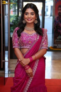 actress gouri kishan in a pink lehenga choli attending a movie function