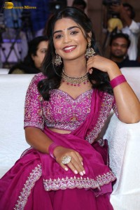 actress gouri kishan in a pink lehenga choli attending a movie function