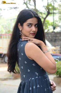 telugu actress gouri priya reddy in a blue summer dress