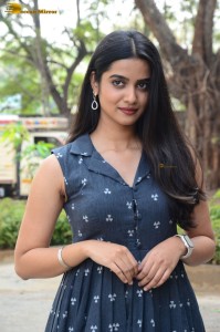 telugu actress gouri priya reddy in a blue summer dress