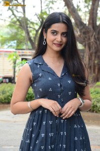 telugu actress gouri priya reddy in a blue summer dress