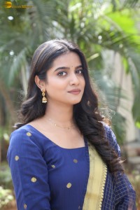 actress Gouri Priya looking pretty in a blue salwar