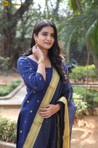 actress Gouri Priya looking pretty in a blue salwar