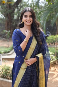 actress Gouri Priya looking pretty in a blue salwar