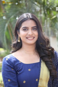 actress Gouri Priya looking pretty in a blue salwar