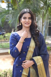 actress Gouri Priya looking pretty in a blue salwar
