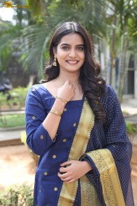 actress Gouri Priya looking pretty in a blue salwar