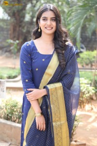 actress Gouri Priya looking pretty in a blue salwar