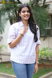 tollywood actress sri gouri priya beautiful in a white shirt and blue denim jeans